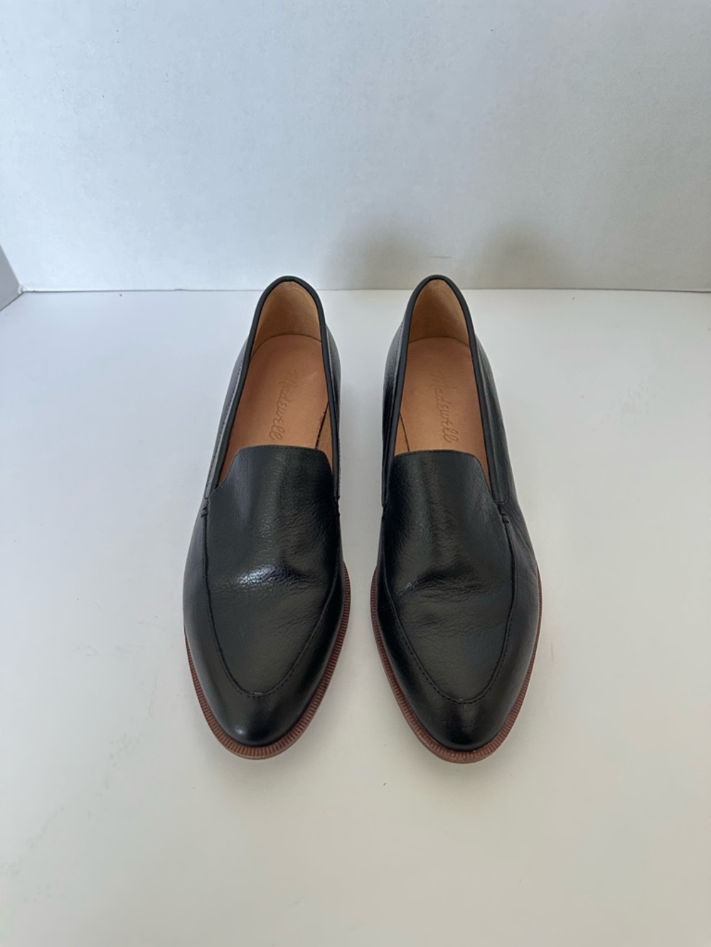 Madewell The Frances Loafer Black Leather Size 6 Old Money Quiet Luxury Preppy
